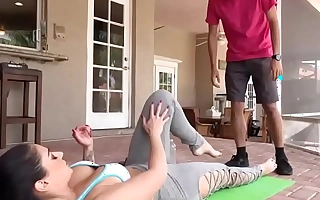 Stepmom dishonouring him yon yoga exercise