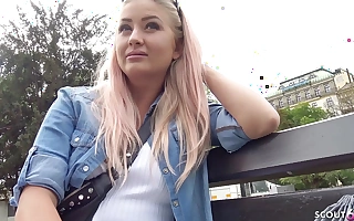 German scout - curvy college teen talk to fuck at real street formulation for ripping