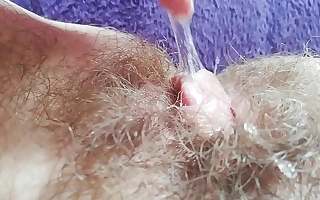 Super hairy bush chubby clit cum-hole compilation close up hd