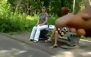 Crazy russian guy jerks absent in public and annoys girls' compilation