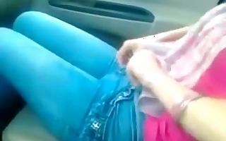 Tidbit Girlfriend Removing Jeans In Car