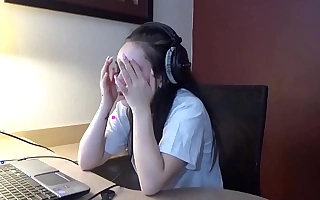 Eighteen year old lenna lux masturbating in headphones