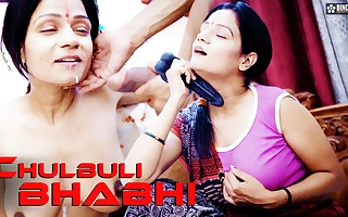 Desi Indian Chulbuli Bihari Bhabhi Surprises to espy Devar Huge Flannel ( Hindi Audio )