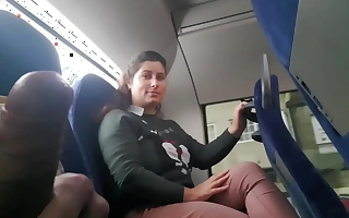 Dashing seduces Milf to Suck & Jerk his Dick in Bus