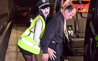 Halloween think the world of anent british babe jasmine jae clothed as A police woman